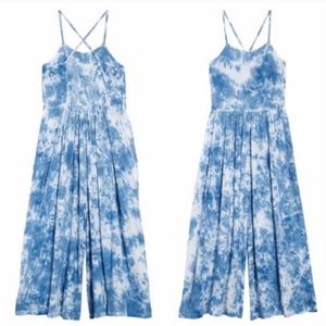 Tucker + Tate Girls Tie Dye Blue Romper Jumpsuit